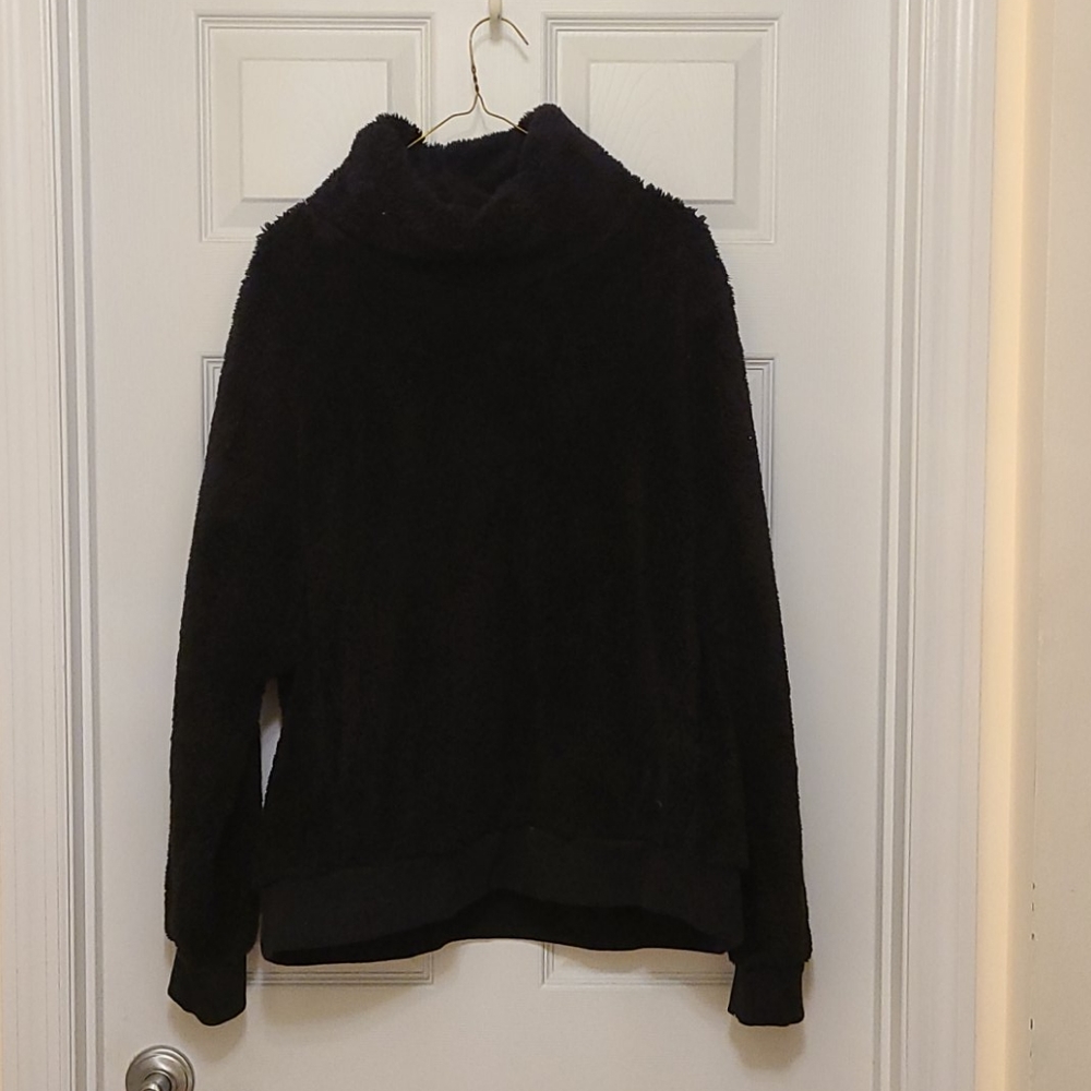 mock turtleneck sherpa